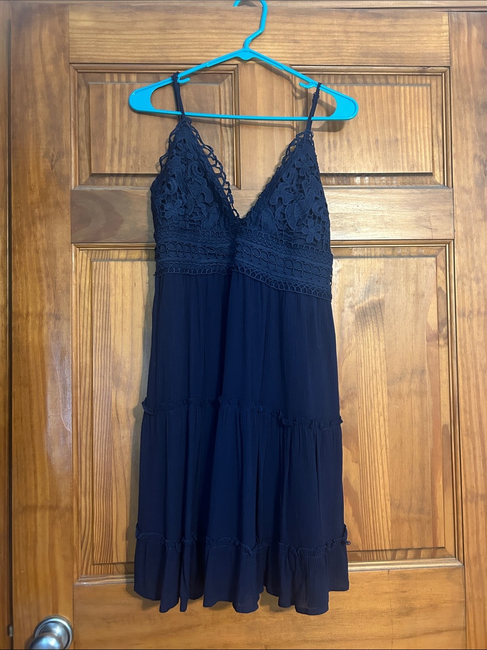 iris Black Lace-Trim Spaghetti Strap Chemise
